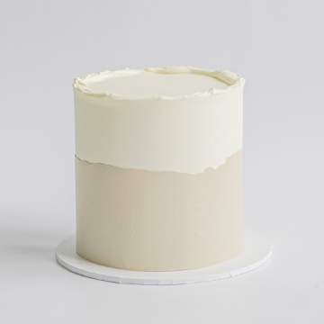 Picture of BUTTERCREAM CAKE |  ROUGH EDGES TWO TONE WHITE & BEIGE